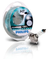 Галогенные автолампы Philips H7 X-treme Vision (Twin Blister)