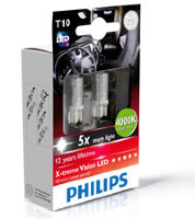 Автомобильные светодиоды PhilipsX-tremeVision LED 4000K W5W T10(W2.1x9,5d) 24930