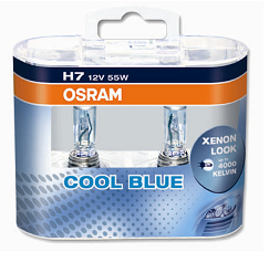 Галогенные автолампы H7 Osram Cool Blue (Twin Box)