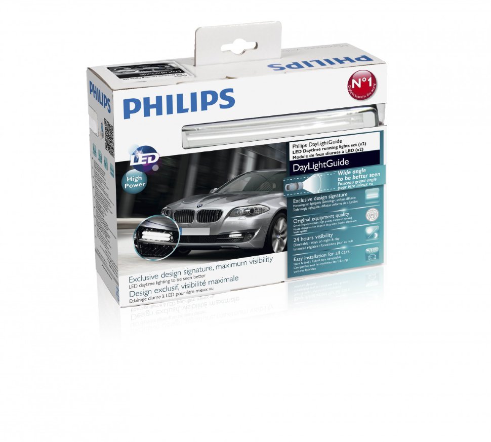 Светодиодные фары дневного света, дневные ходовые огни Philips LED DayLightGuide 12825 WLEDX1