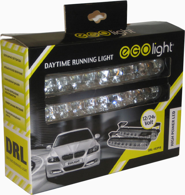 Светодиодные фары дневного света, дневные ходовые огни EGOLight DRL-182P18 (комплект из 18х2 светодиодов)